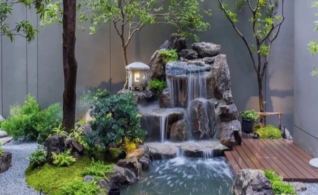 thiết kế tiểu cảnh hòn non bộ